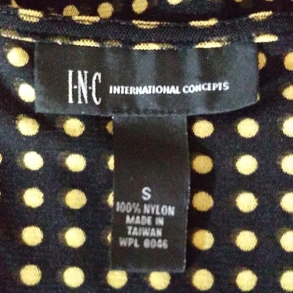 INC International Concepts Yellow Polka Do…‎ - Picture 7 of 8